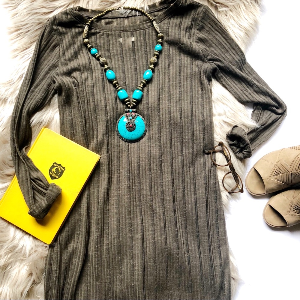 Olive Green Midi Dress